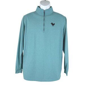 Bad Birdie Slate Quarter Zip Pullover Mens Small Teal Turquoise Golf TP-3610
